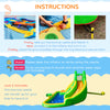Kids Bounce Castle, Crocodile Style Inflatable House with Carry Bag, Air Blower