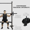 Squat Rack with Pull Up Bar and Barbell Bar Adjustable Bench Press Multi-Function Weight Lifting Half Rack