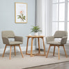 Dining Chairs Set of 2 Home Modern Accent Armchair for Bedroom Living Room with Fabric Surface and Solid Wood Legs, Taupe