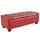50.5" Faux Leather Rectangular Tufted Storage Ottoman, Bright Red