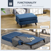 Convertible Sofa Bed, Ottoman Sleeper, Fabric Chair Bed, Floor Sofa for Living Room, Bedroom, Blue