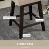 Set of 2 Swivel Counter Height Bar Stools with Footrest, Beige