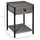 Industrial End Table with Storage Shelf, Accent Side Table with Drawer for Living Room, or Bedroom, Grey