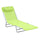Portable Sun Lounger, Lightweight Folding Chaise Lounge Chair w/ Adjustable Backrest & Pillow for Beach, Poolside and Patio, Green