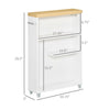 Slim Bathroom Storage Cabinet with Rolling Castor Wheels, Bathroom Cabinet with Shelves, Toilet Paper Cabinet for Narrow Space, White