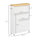 Slim Bathroom Storage Cabinet with Rolling Castor Wheels, Bathroom Cabinet with Shelves, Toilet Paper Cabinet for Narrow Space, White