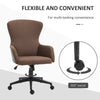 Ergonomic Office Chair Office Roller Chair Office Desk & Computer Chair With 5 Castor Wheels & Easy Adjustable Height/Tilt Brown