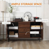 Kitchen Storage Sideboard, Buffet Cabinet with 2 Cupboards, 3 Drawers and Adjustable Shelves for Living Room, Brown