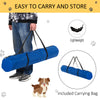 4 Piece Dog Agility Training Equipment with Adjustable Height Jump Bars, Included Carry Bag, & Displacing Top Bar, Blue