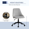 Mid-Back Office Chair, Velvet Fabric Swivel Scallop Shape Computer Desk Chair for Home Office or Bedroom, Grey