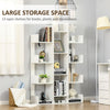 Tree Bookshelf, Modern Freestanding Bookcase with 13 Open Shelves, Display Unit for Living Room, Study, or Office, White