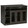 Dog Crate Furniture with Storage Space, Dog Kennel with Lockable Door, Pet Cage for Large Medium Dogs, 47" x 23.5" x 35", Brown