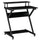 Industrial Computer Desk with Monitor Shelf, R Shaped Writing Table for Home Office, Black