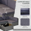 7-Piece Patio Furniture Sets Outdoor Wicker Conversation Sets All Weather Rattan Sofa set with Cushions & Tempered Glass Desktop, Grey