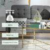 36" Round Coffee Table with Tempered Glass Top, Modern Sofa Table with Metal Frame for Living Room, Gold