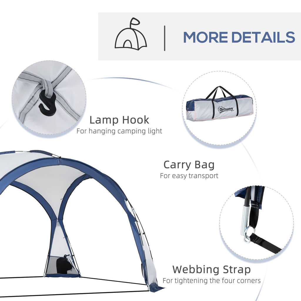 6-8 Person Screen House for Camping, Family Tents Shelter with Portable Carry Bag, Sun Shelter Dome Tent with 4 Zipped Mesh Door