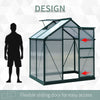 6'L x 4'W 7'H Portable Walk-In / Garden polycarbonate walk-in greenhouse