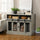 Dog Crate Furniture for Large Dogs, Double Dog Kennel for Small Dogs with Shelves, Sliding Doors, 47" x 23.5" x 35", Gray