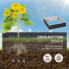 4' x 4' x 1' Galvanized Raised Garden Bed, Planter Raised Bed with Steel Frame for Vegetables, Flowers, Plants and Herbs, Grey