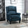 Wingback Heated Vibrating Accent Sofa Vintage Upholstered Massage Recliner Chair Push-back with Remote Controller, Blue