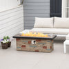 48" Propane Fire Pit Table, 50,000BTU Gas Firepit with Protective Cover, Lava Rocks, CSA Certification for Outdoor, Patio, and Poolside