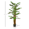 6ft Artificial Tropical Palm Tree, Faux Decorative Plant in Nursery Pot for Indoor or Outdoor DÃ©cor