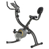 Exercise Bike Stationary Recumbent Adjustable Pressure Control Resistance Foldable w/ LCD & Elastic Rope  Grey