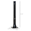47" Oscillating Tower Fan Cooling for Bedroom with 3 Speeds, Floor Fan with 12h Timer, LED Display, and Remote Control, Black