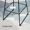 Bar Stools, Metal Bar Stools with Backs, Curved Slatted Backrest, Steel Frame for Kitchen, Bar, Bar Height Bar Stools, Black