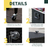 80 QT Rolling Cooling Bins Ice Chest on Wheels Outdoor Stand Up Drink Cooler Cart for Party, Dark Brown Wicker