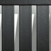 Plastic Patio Chairs, Outdoor Dining Chair with Armrests and Slatted Back, Outdoor Armchair for Lawn, Garden, Poolside, Backyard, Black