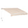 13' x 8' Manual Retractable Sun Shade Patio Awning with Durable Design & Adjustable Length Canopy, Beige Stripes