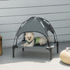Elevated Portable Dog Cot Cooling Pet Bed With UV Protection Canopy Shade, 24 inch