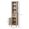Narrow Bathroom Cabinet Bathroom Tall Free Standing Tower Cabinet With Adjustable Shelves & Cupboard Space Saving Organizer Home Storage