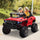 Kids Ride-On Car 12V RC 2-Seater Police Truck Electric Car For Kids with Full LED Lights, MP3, Parental Remote Control (Red)