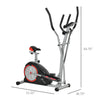 2-in-1 Elliptical and Bike Cross Trainer with LCD Screen and Magnetic Resistance for Home Gym Use