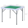 35" 4-Player Folding Indoor / Outdoor Versatile Card Mahjong Table with 4 Cup Holders
