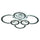 Elegant LED Chandelier with 6 Rings, Ceiling Light with Cool White Lighting for Living Room, Dining Room, or Bedroom, Silver