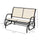2-Person Outdoor Glider Bench Patio Double Swing Rocking Chair Loveseat w/Power Coated Steel Frame for Backyard Garden Porch, Beige