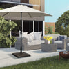 42lbs Resin Patio Umbrella Base, 20" Square Outdoor Umbrella Stand Holder for Poles of Î¦1.26", Î¦1.5", and Î¦1.9", Brown