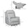 Electric Power Recliner Armchair with USB Charging Station, Sofa Recliner with Linen Upholstered Seat and Retractable Footrest, Gray