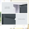 Wall Medicine Cabinet with Lock, Hanging Medical Cabinet, First Aid Wall Cabinet for Bathroom Kitchen, White and Grey