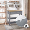 Retro-Styled Sofa Console Entry Hallway Table with Multifunctional Design  Durable Build  & Large Storage  Grey