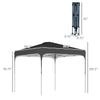 8' x 8' Pop Up Canopy with Adjustable Height, Foldable Gazebo Tent with Carry Bag with Wheels and 4 Leg Weight Bags for Garden, Black