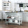 Kitchen Cart with Stainless Steel Top, Rolling Kitchen Island Cart with 4 Smooth Wheels, Grey