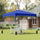 8' x 8' Pop Up Canopy with Adjustable Height, Foldable Gazebo Tent with Carry Bag, Wheels and 4 Leg Weight Bags for Outdoor, Royal Blue