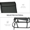 4 Pieces Patio Furniture Set, Outdoor Conversation Set with 2-Person Glider, Single Sling Chair and Glass Coffee Table for Lawn, Black