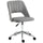 Mid Back Office Chair, Executive Office Chair with Thick Padding, Desk Chair with High-End Gas Lift, Sturdy Base and Velvet-Feel Fabric, Grey