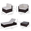 9 Piece Patio Furniture Sets, Wicker Sectional Sofa Sets Outdoor Rattan Conversation Sets with Tea Table and Loungers for Garden
