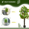 5ft Artificial Fiddle Leaf Fig Tree, Faux Decorative Plant in Nursery Pot for Indoor or Outdoor DÃ©cor